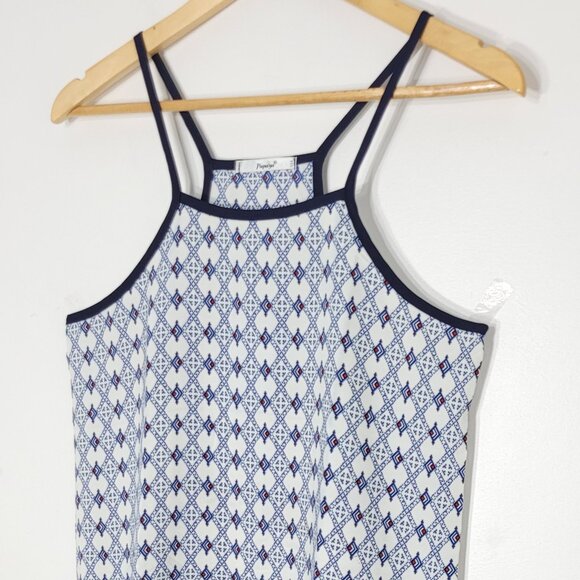 Papaya Women's Blue White & Red Geometric Print Sleeveless Spaghetti Top Dress - Picture 2 of 8